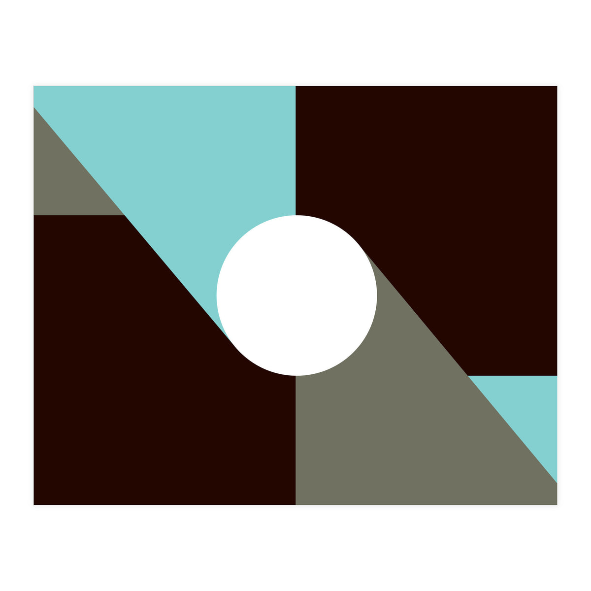 Geometric Shapes No. 29 - baby blue & grey (Print Only)