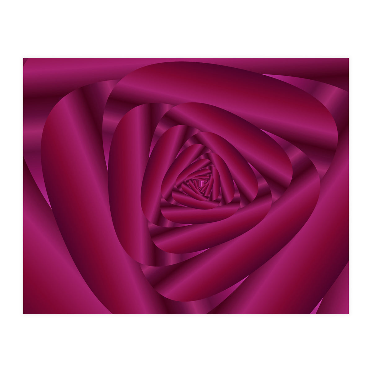 Pink Color Rose Swirl Art (Print Only)