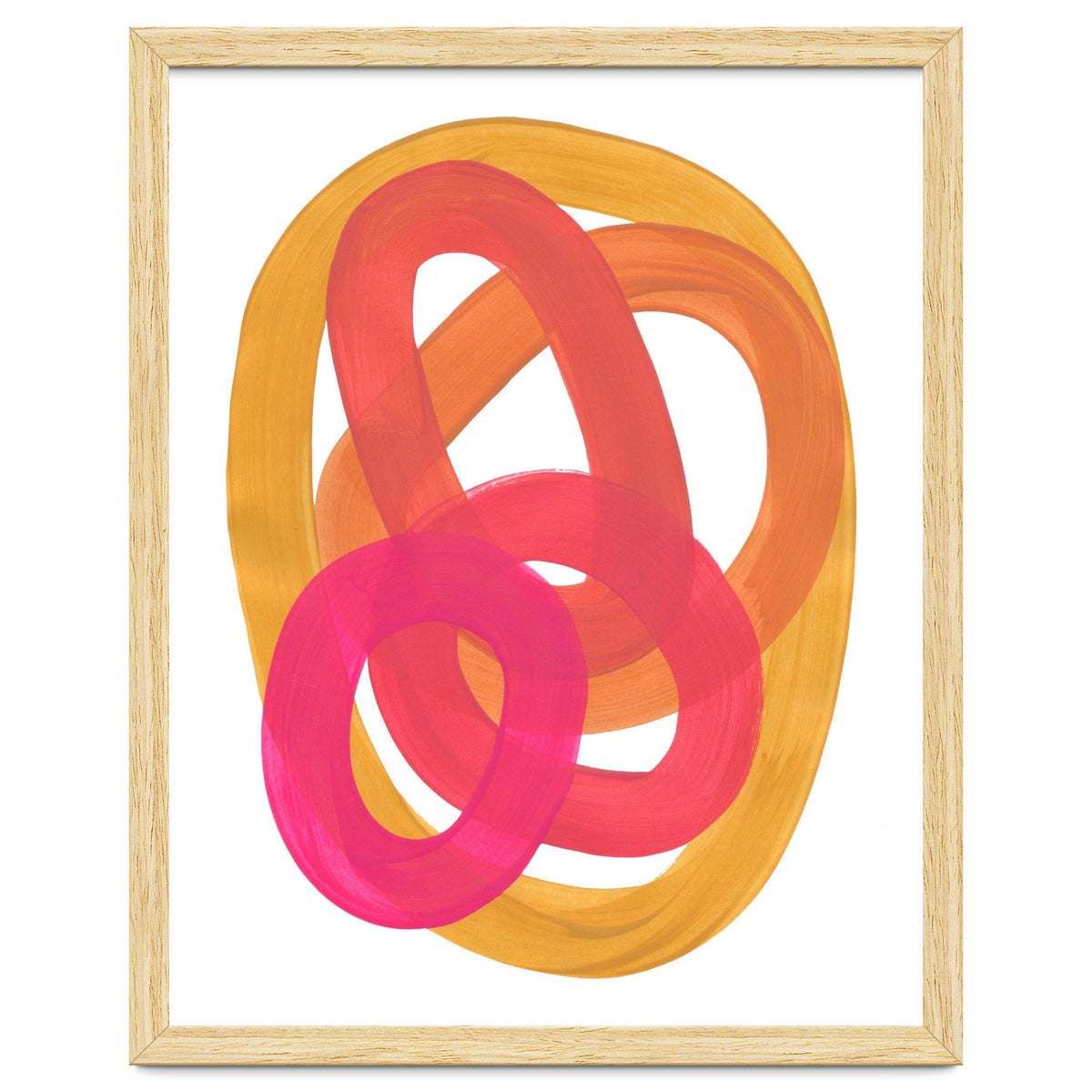 Warm Candy Colors Magenta Yellow Nesting Circles Ombre