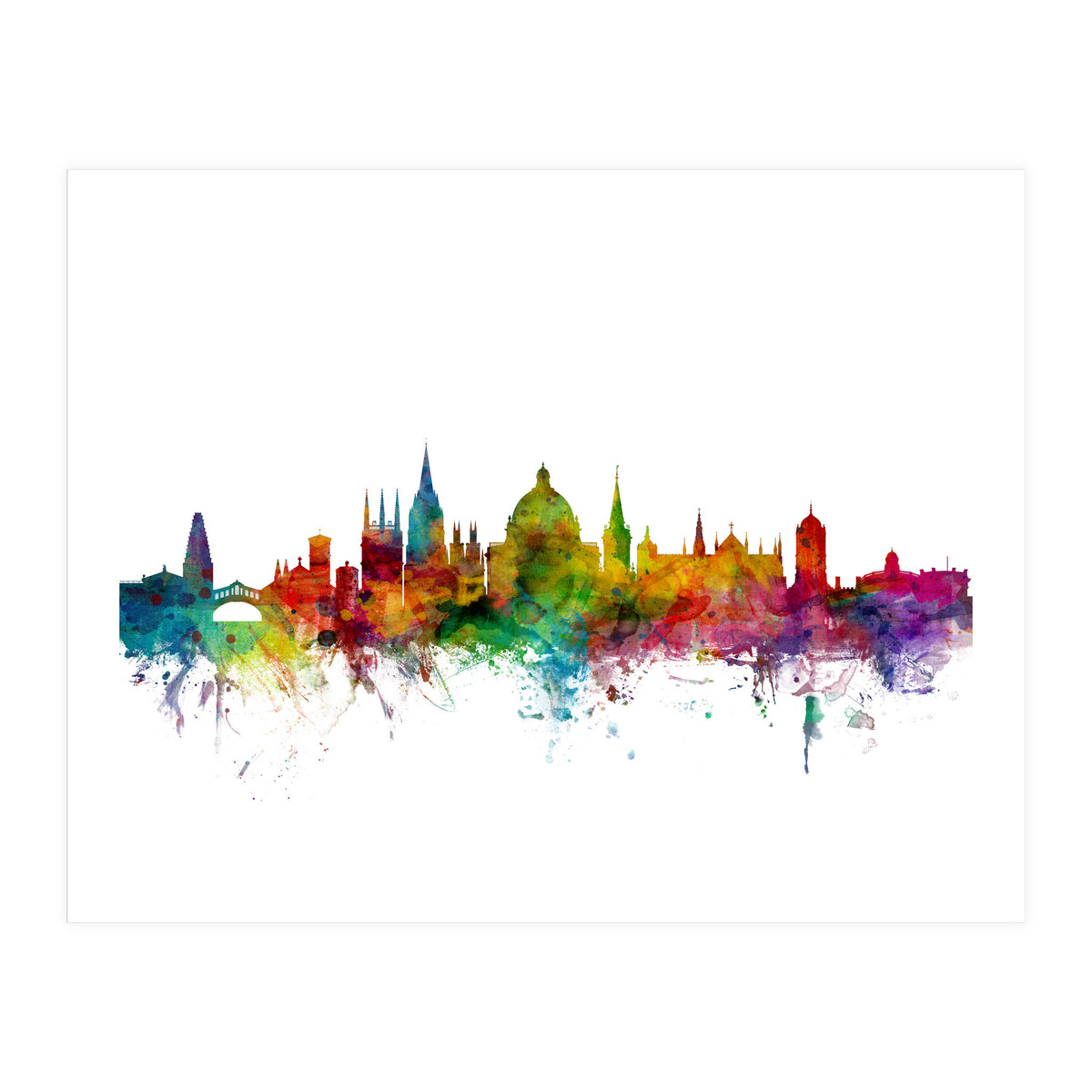 Oxford England Skyline (Print Only)