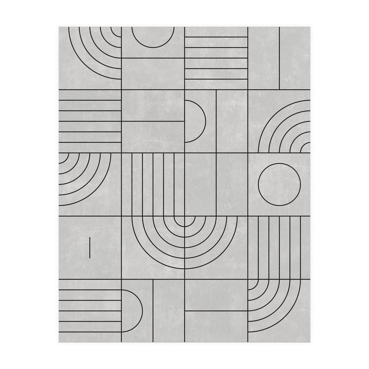 My Favorite Geometric Patterns No.21 - Grey (Print Only)