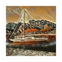 Art boats on Lake Garda, Italia (Print Only)