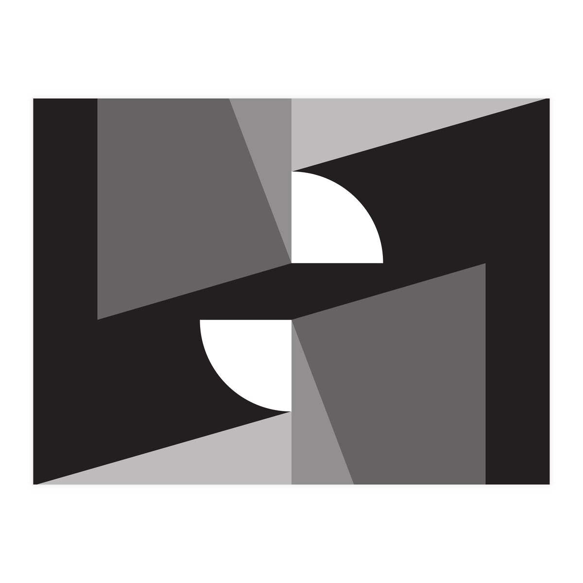 Geometric Shapes No. 11 - monochrome (Print Only)