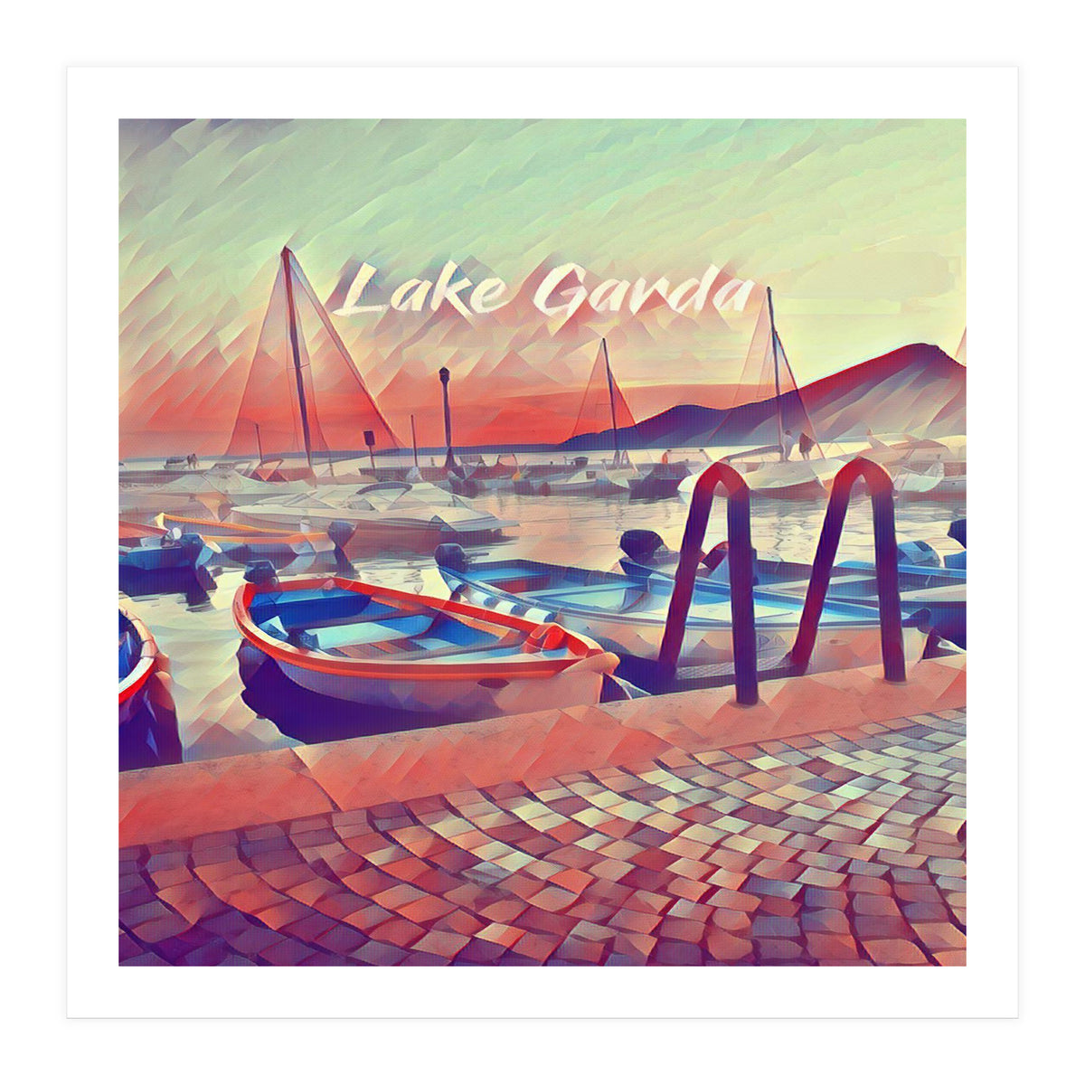 Boats On Lake Garda (Print Only)