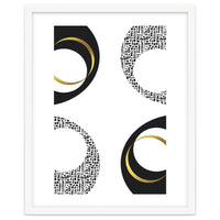 Black & White Abstract No. 7 | gold