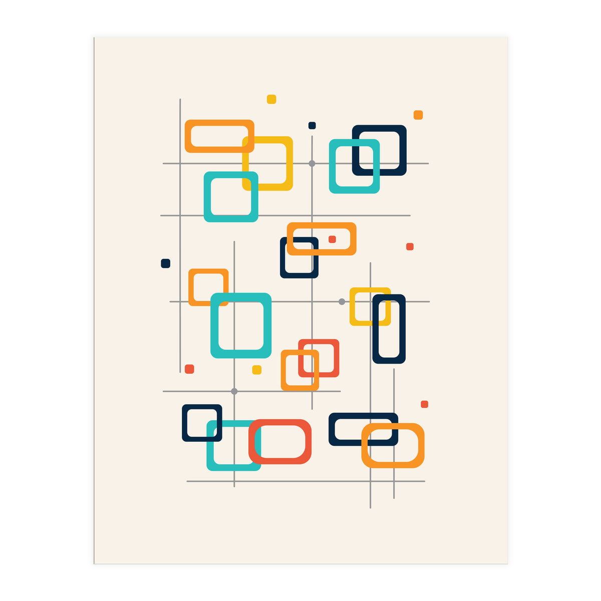 Mid Century Modern Geometry 016  (Print Only)