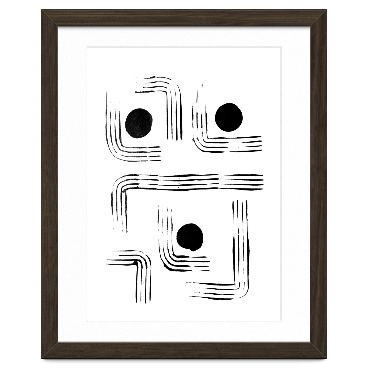 Mid-century Modern Monochrome Print #2