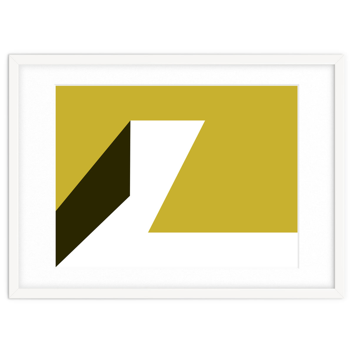 Geometric Shapes No. 78 - mustard, black & white