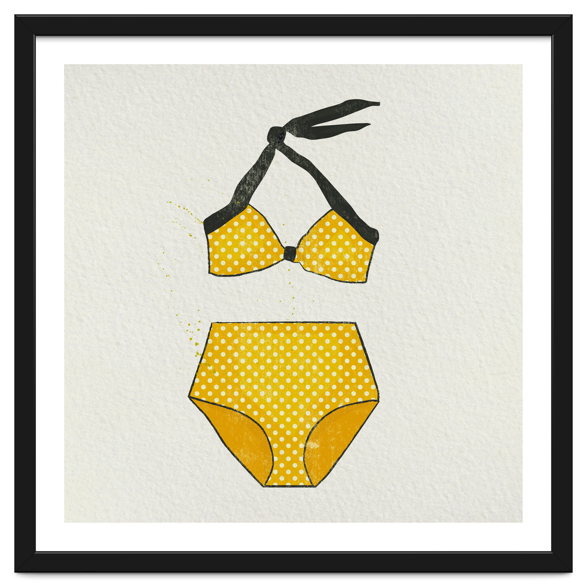 Yellow polka dot bikini