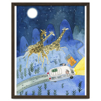 Giraffes In Moonlight
