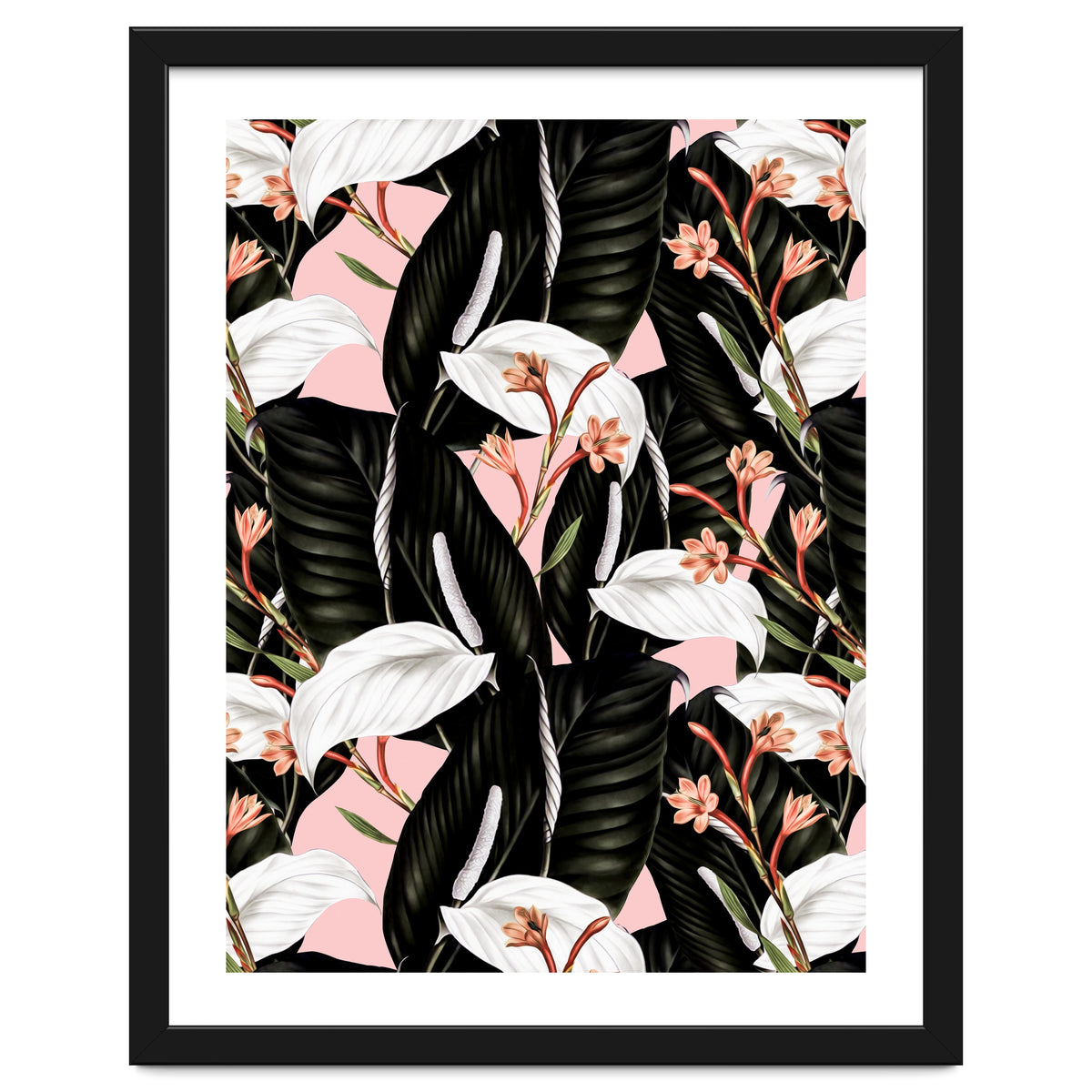 Flowery exotic botanical pink