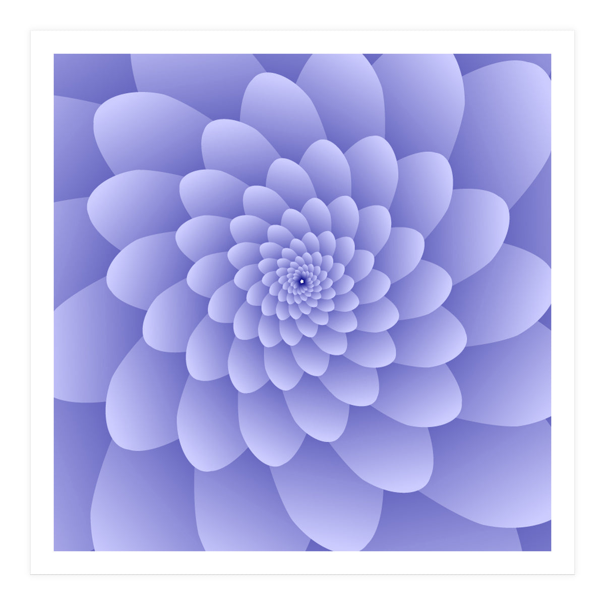 3 D Modern Purple Floral (Print Only)