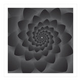 3 D Modern Black Floral (Print Only) thumbnail