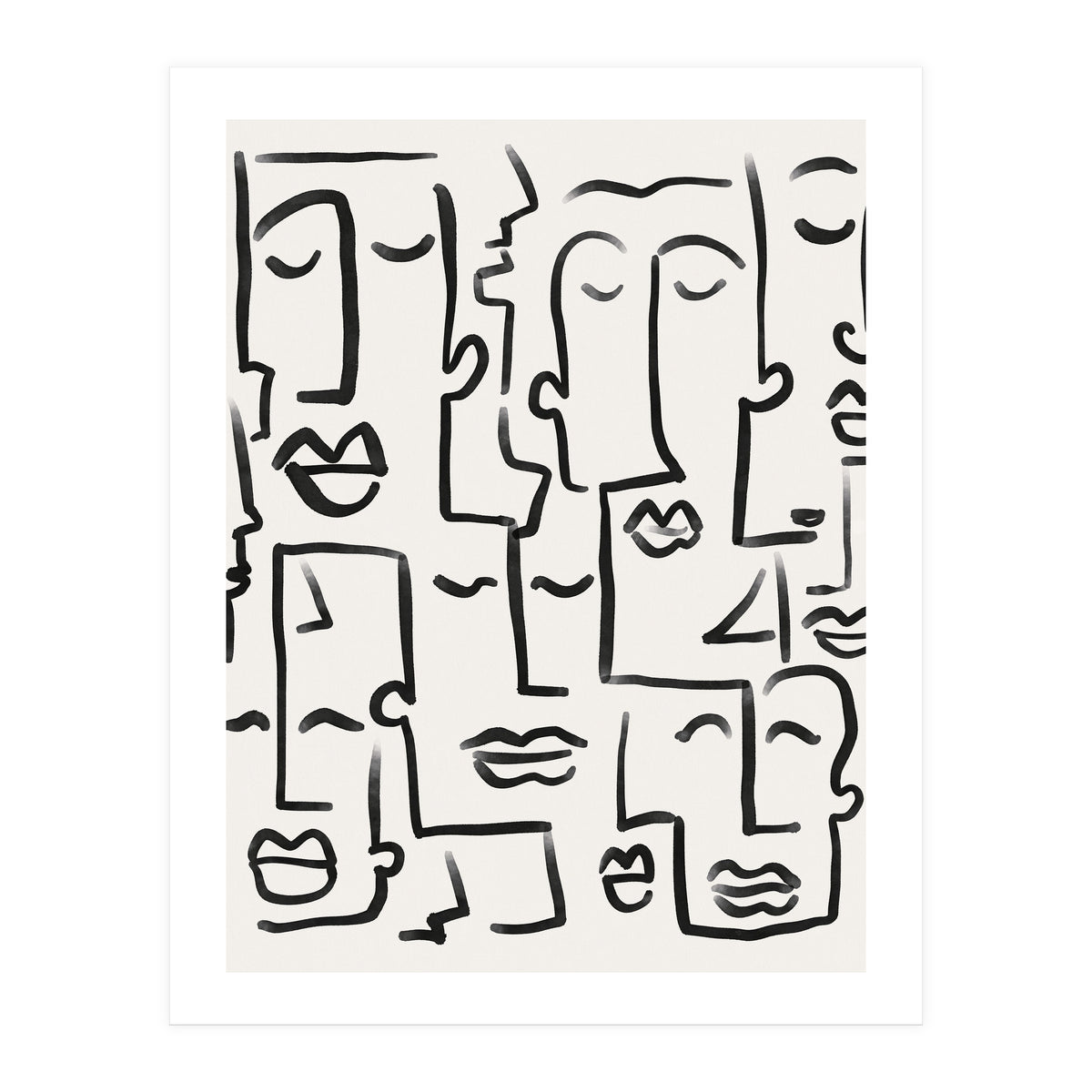 Faces Drawing (Print Only)