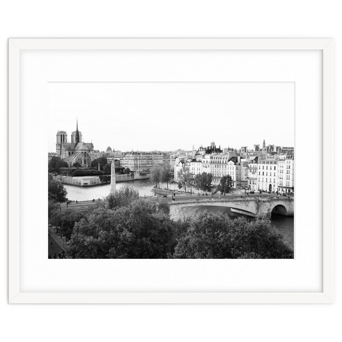 Paris View in Black and White