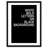 WHITE BOLD LETTERS