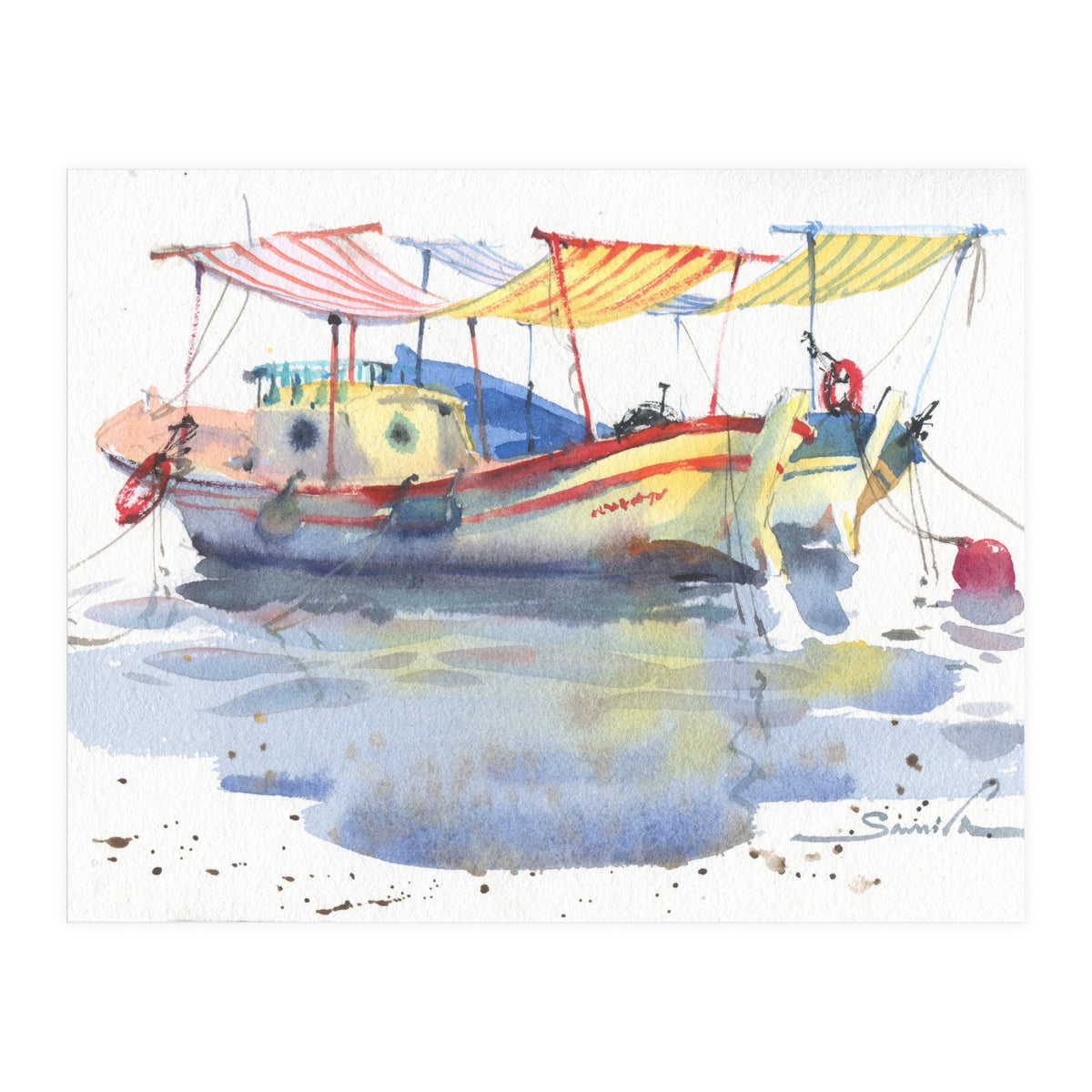 Pleasure boats paintings (Print Only)