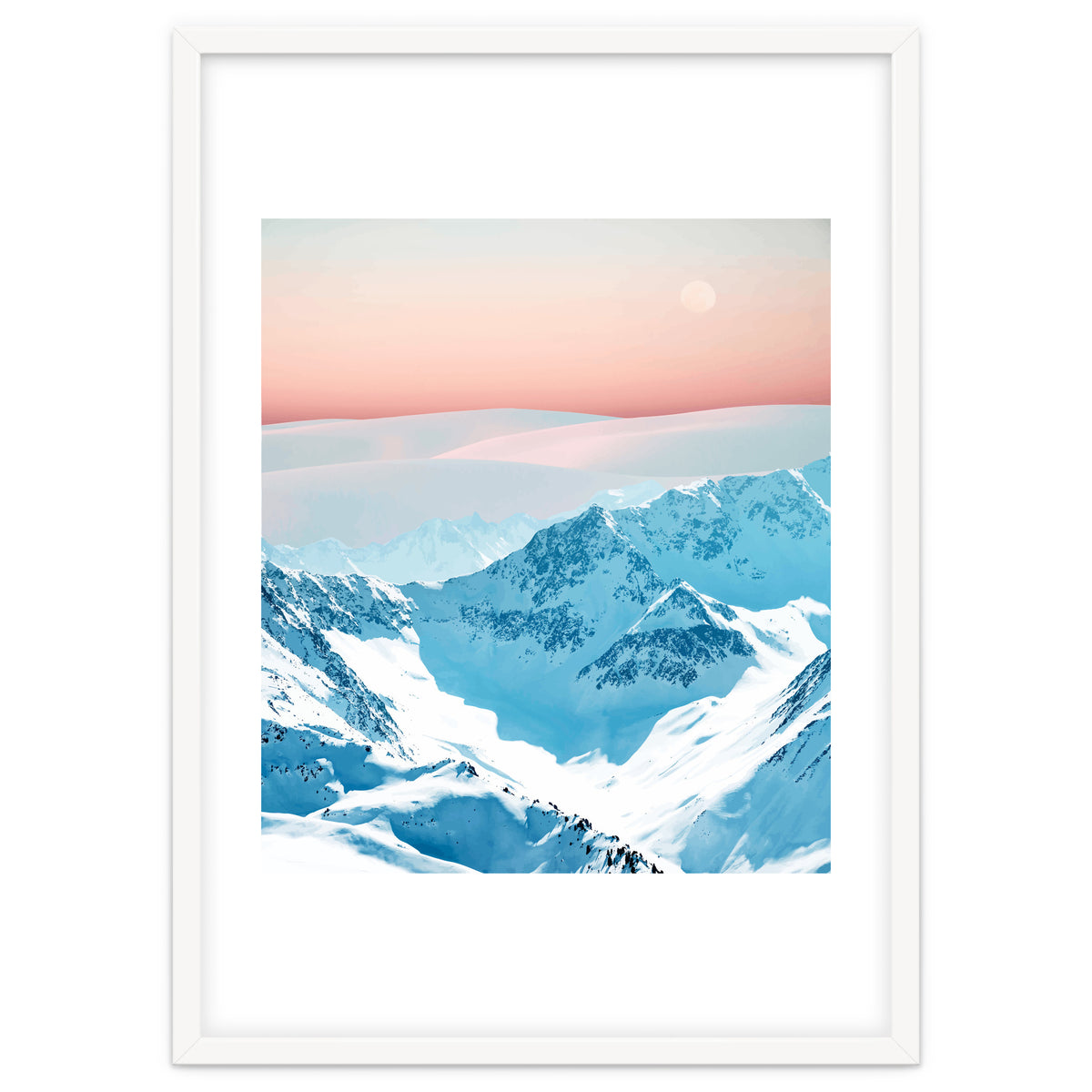 Snow & Blush Horizon