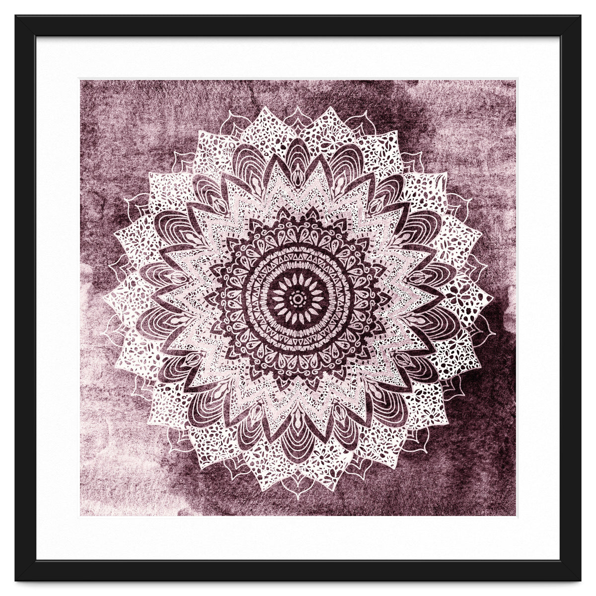 Bohochic Mandala In Burgundi