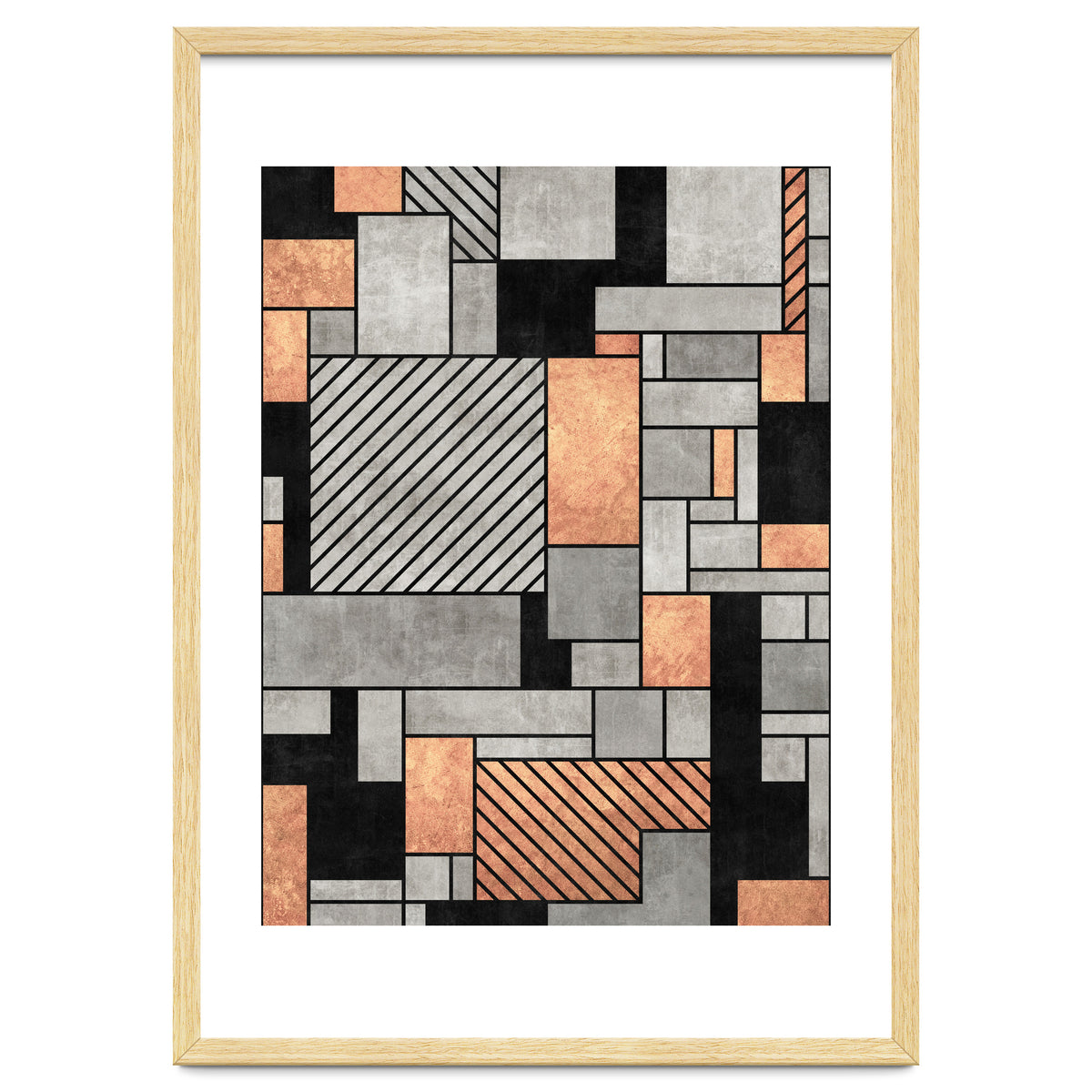 Random Pattern - Concrete and Copper