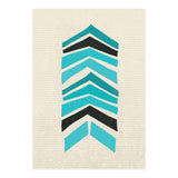 Retro Chevron Print Blue Variation (Print Only) thumbnail