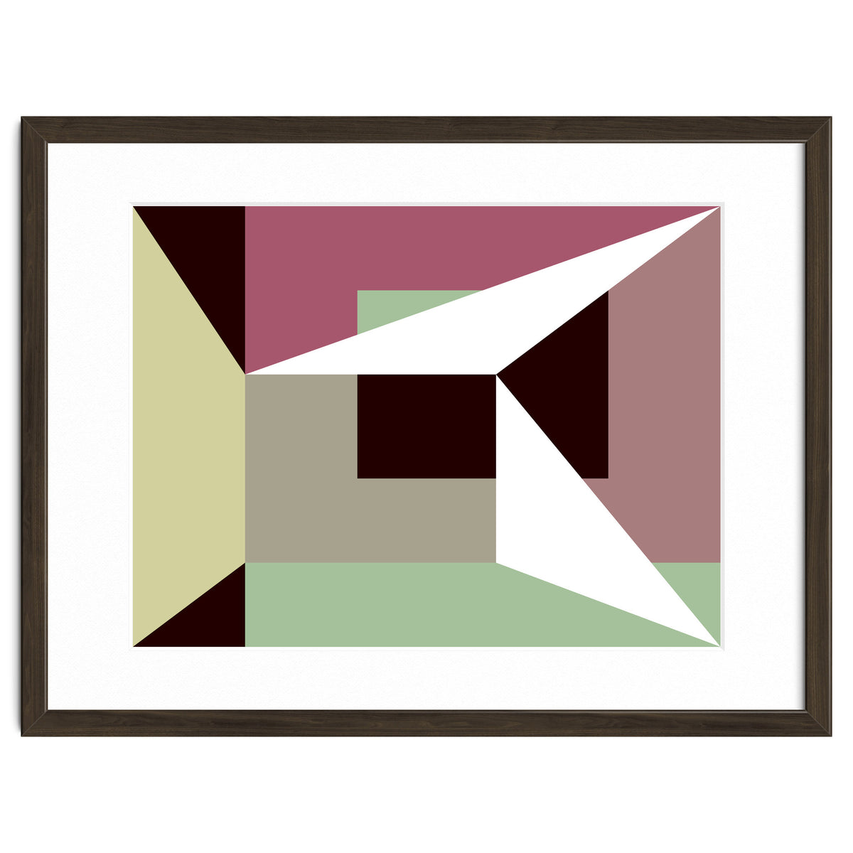 Geometric Shapes No. 26 - green & purple