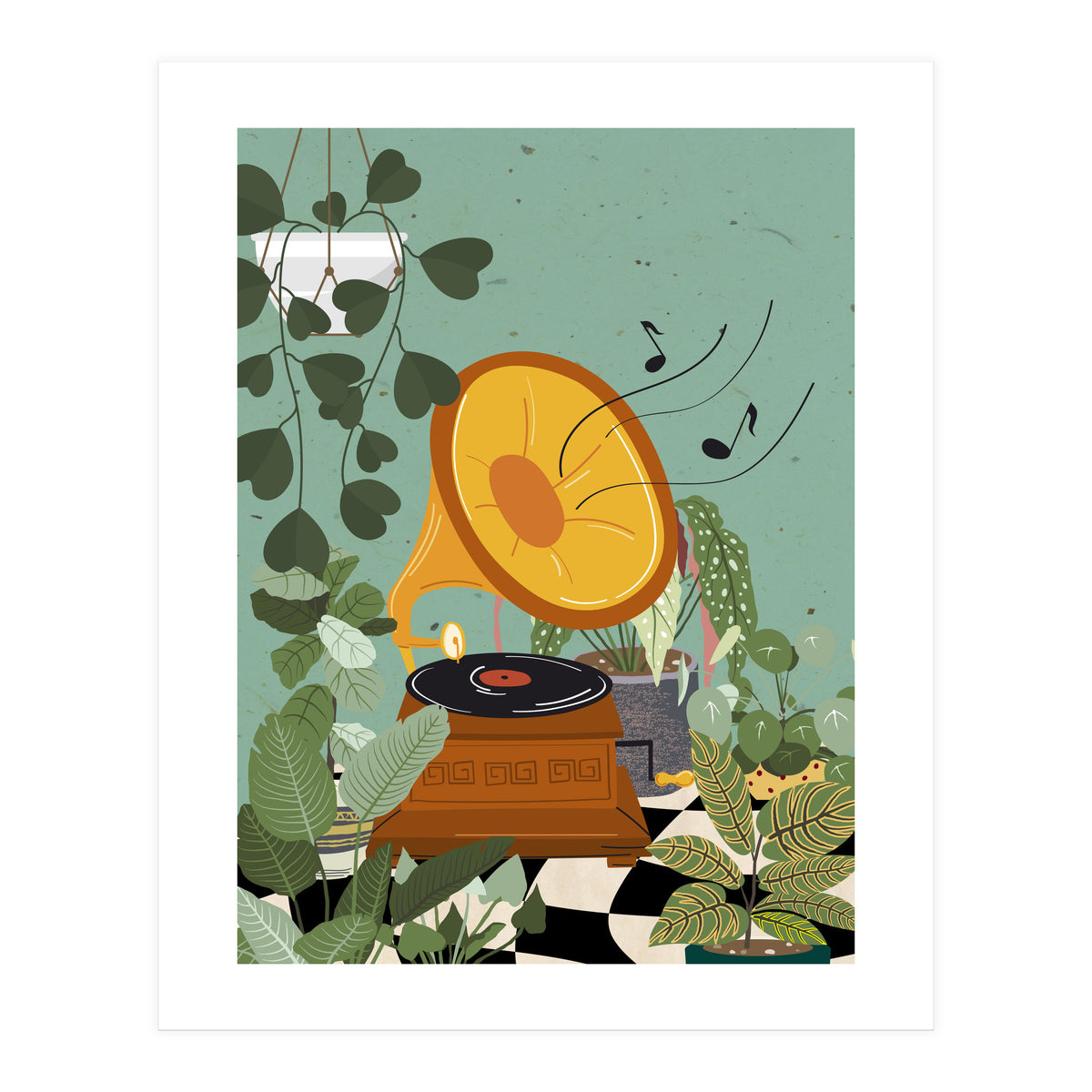 Phonograph in My Garden (Print Only)