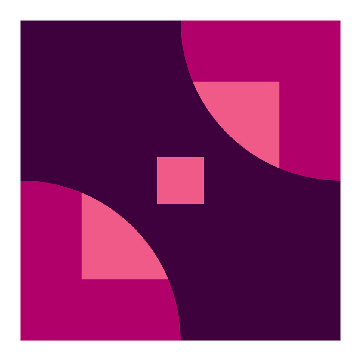 Geometric Shapes No. 1 - purple & pink squares (Print Only)