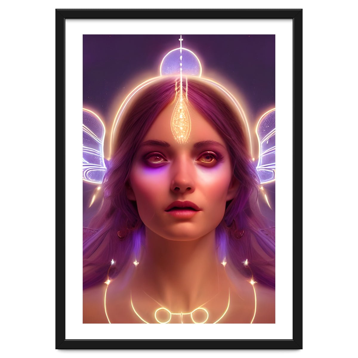 Purple Haze - Goddess of Light Digital Fantasy Artwork
