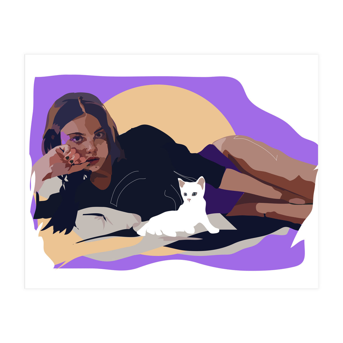 Sunset Kitten (Print Only)