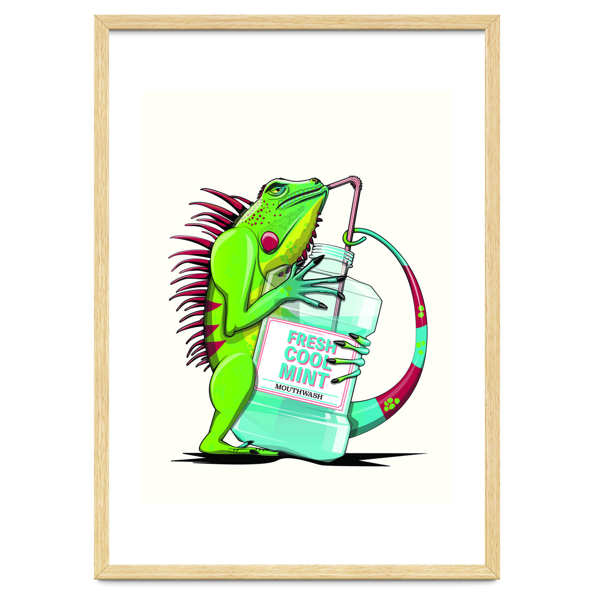 Iguana using Mouthwash, Funny bathroom humour