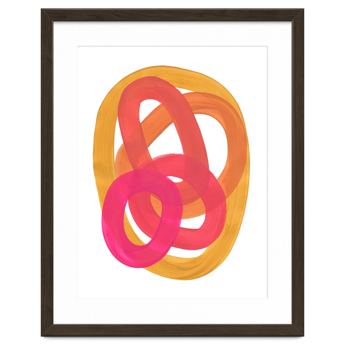 Warm Candy Colors Magenta Yellow Nesting Circles Ombre