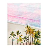 Pink Ocean | Dreamy Scenic Tropical Beach Travel | Blush Nature Sea Beach Coconut Trees (Print Only) thumbnail