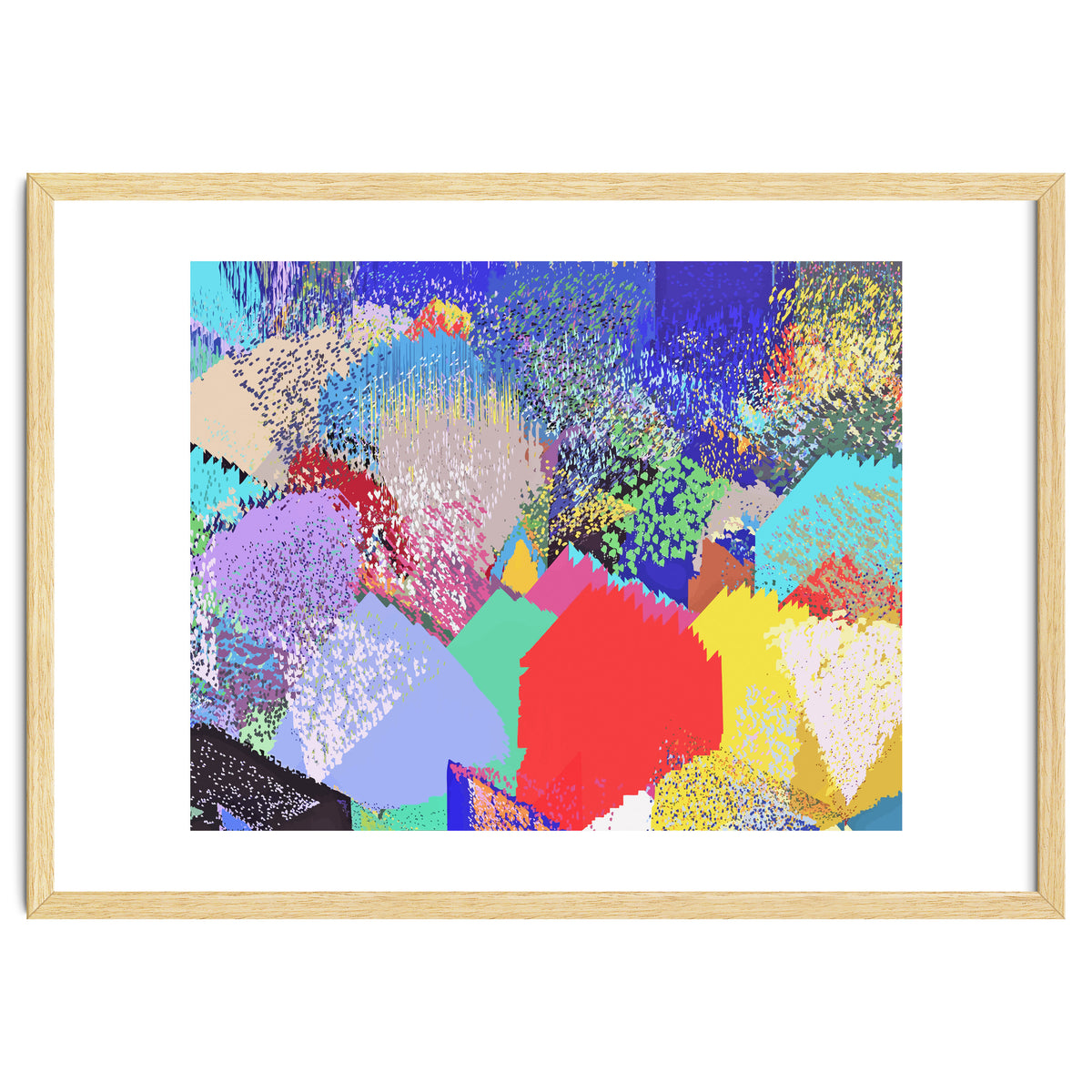 Modern Life, Abstract Contemporary Graphic Design, Eclectic Colorful Shapes