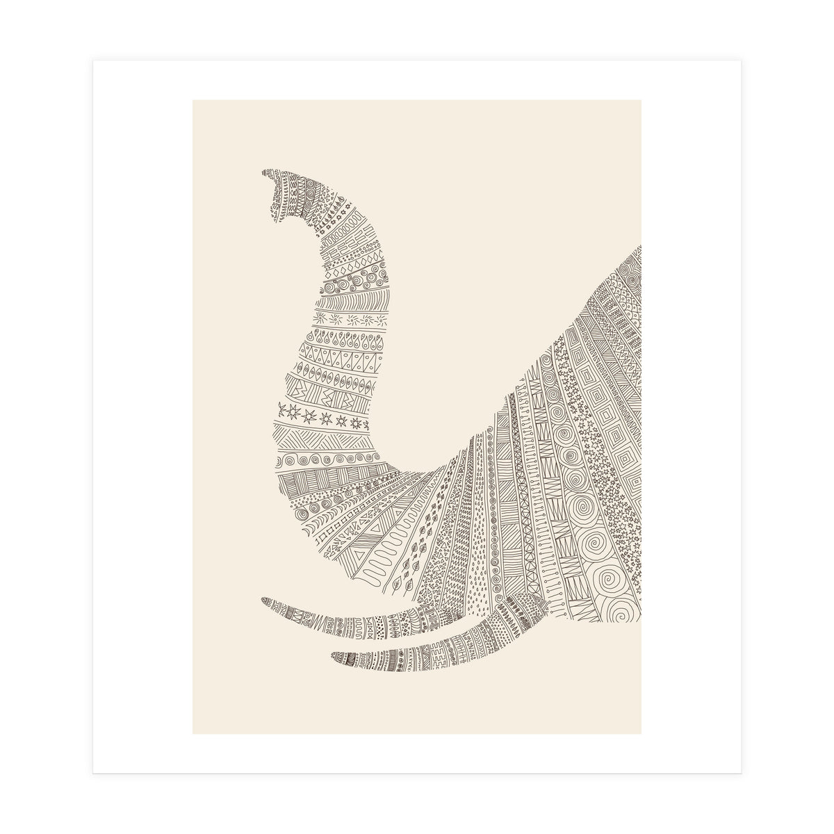 Elephant (on Beige) (Print Only)