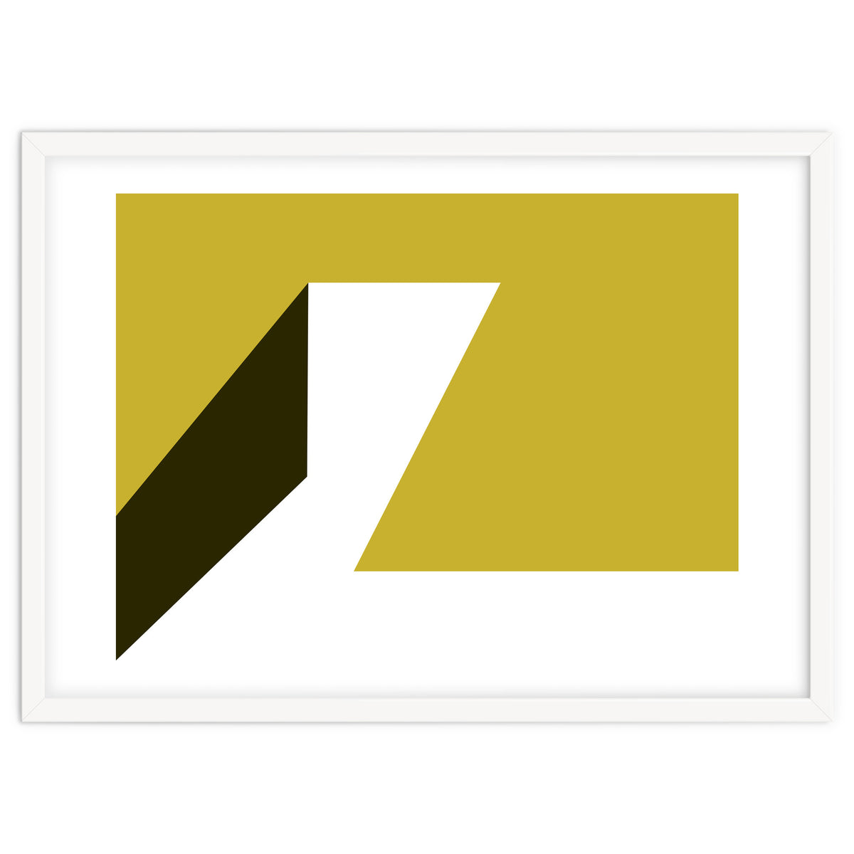 Geometric Shapes No. 78 - mustard, black & white