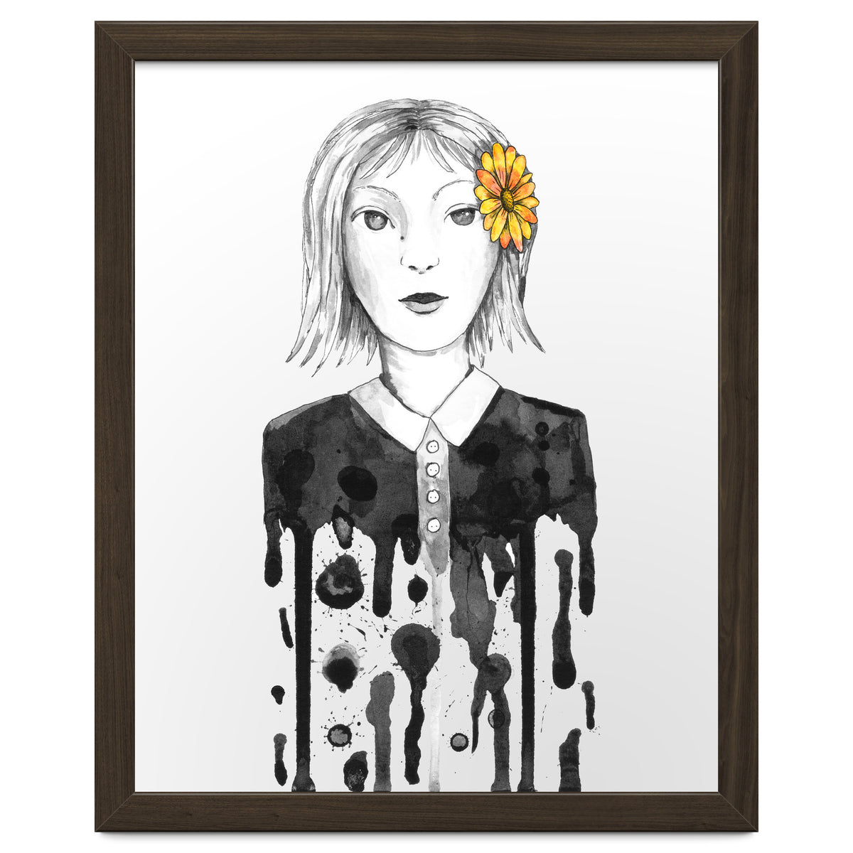 Flower dripping girl