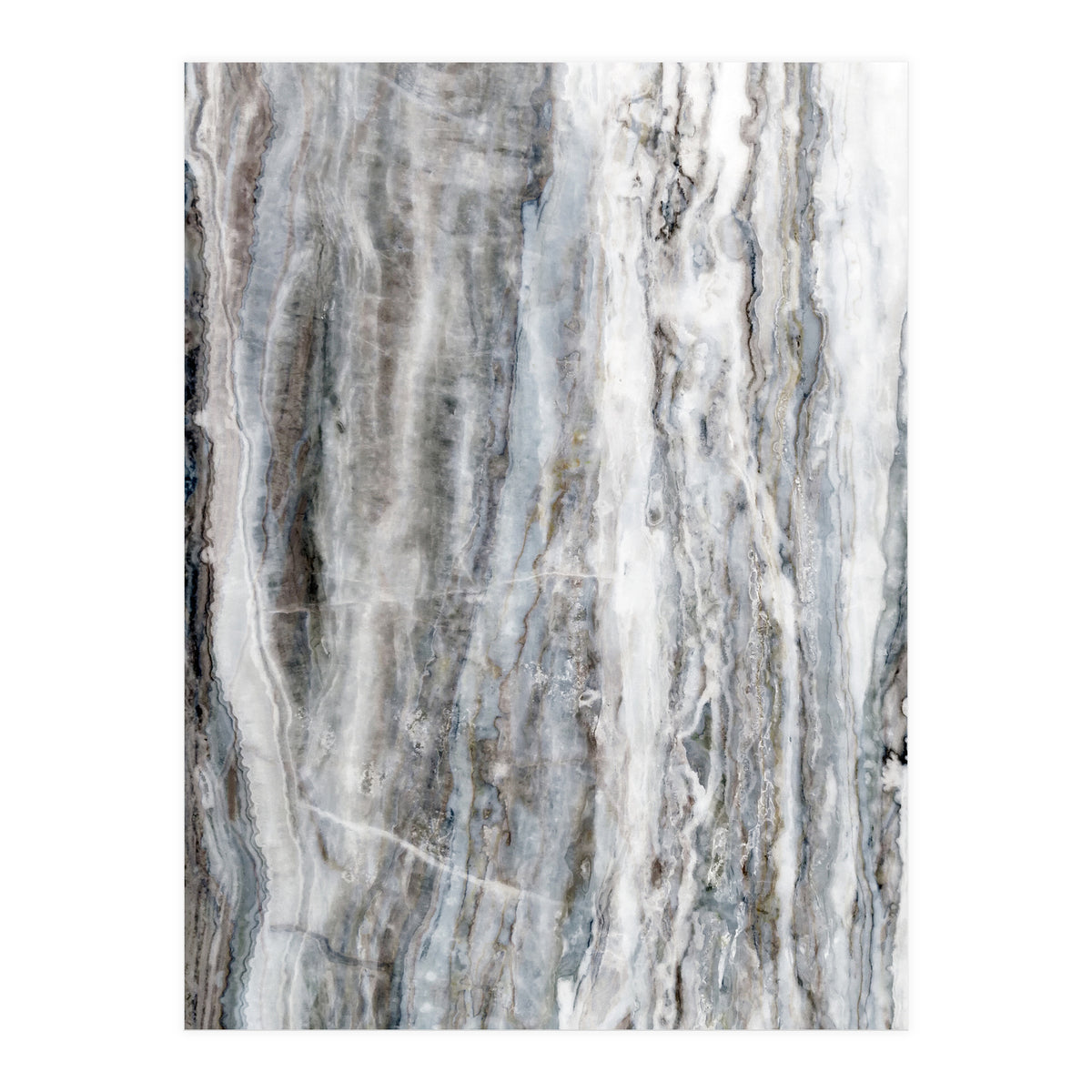 Marble Landscape II Blue and White (Print Only)