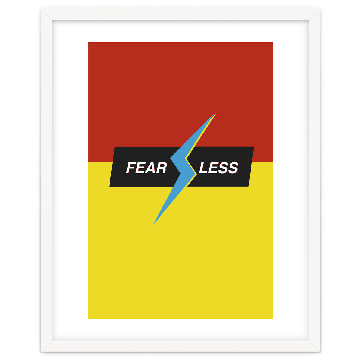 Modern Geometric Minimalist Typography Fear Less