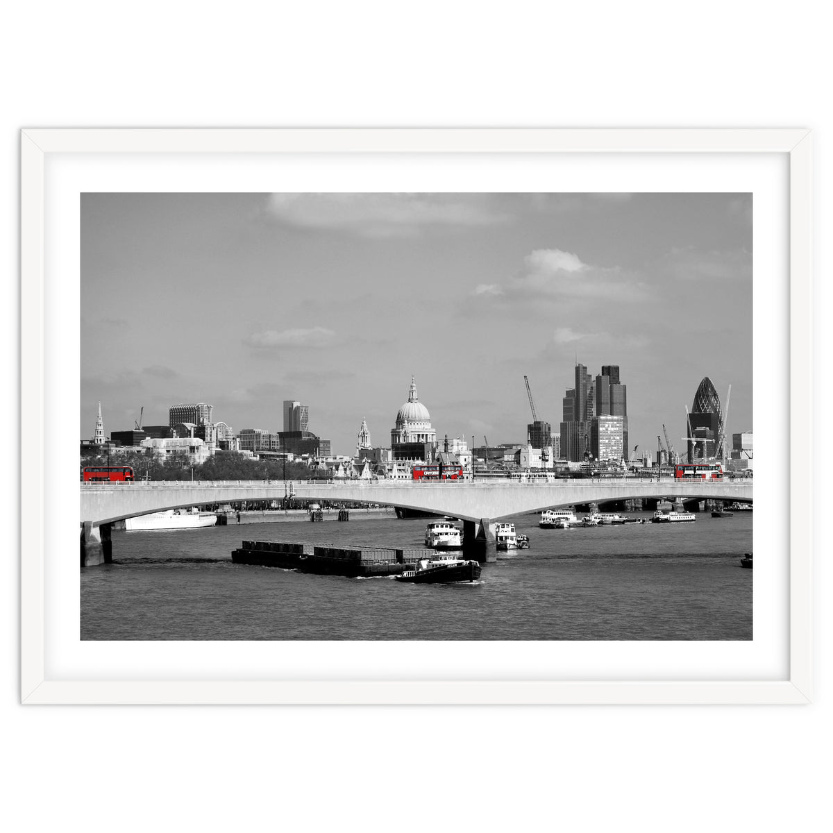 Red Buses London Thames