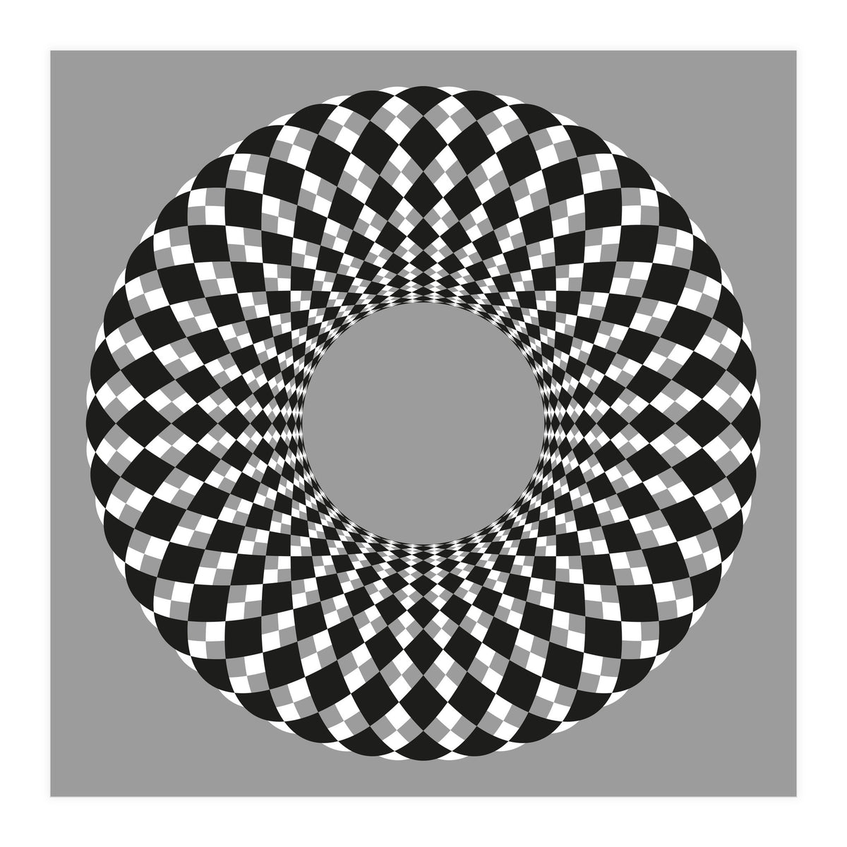 Black and white round (Print Only)