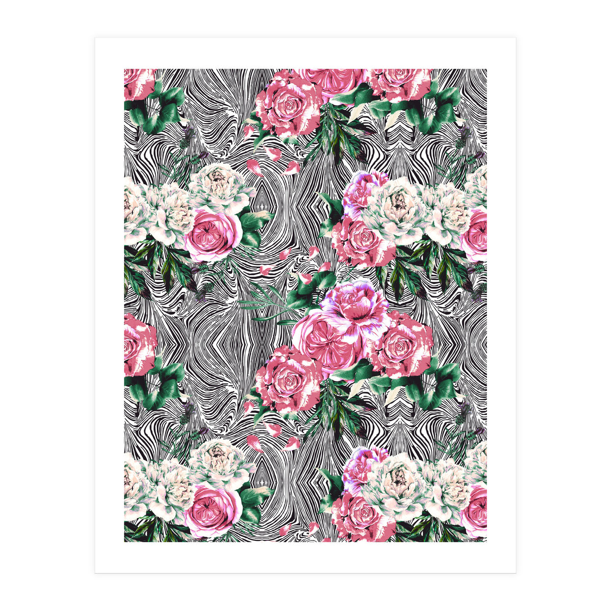 Flowery on linear mosaic (Print Only)