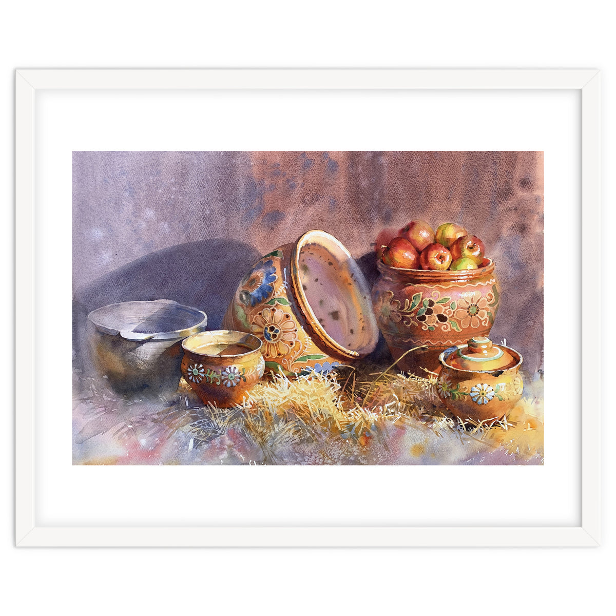 Sunny still life with straw