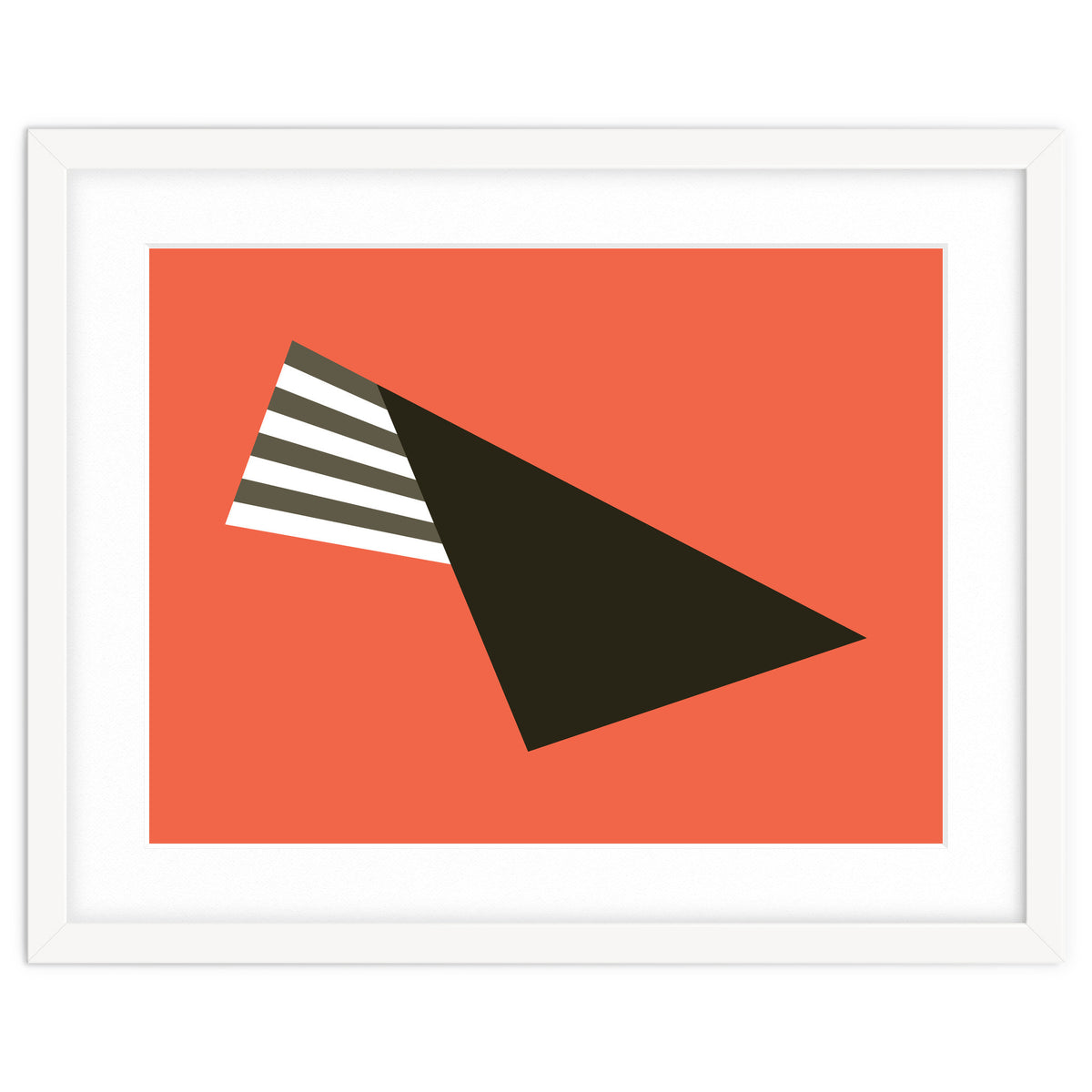 Geometric Shapes No. 75 - pink & stripes