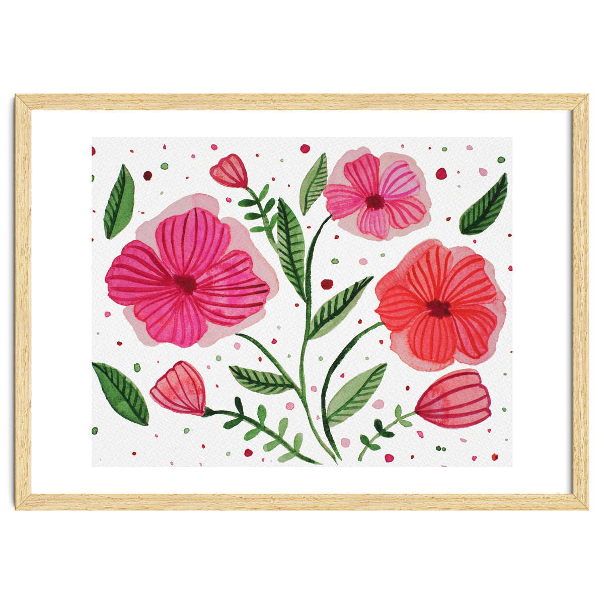 Cute whimsical floral illustration
