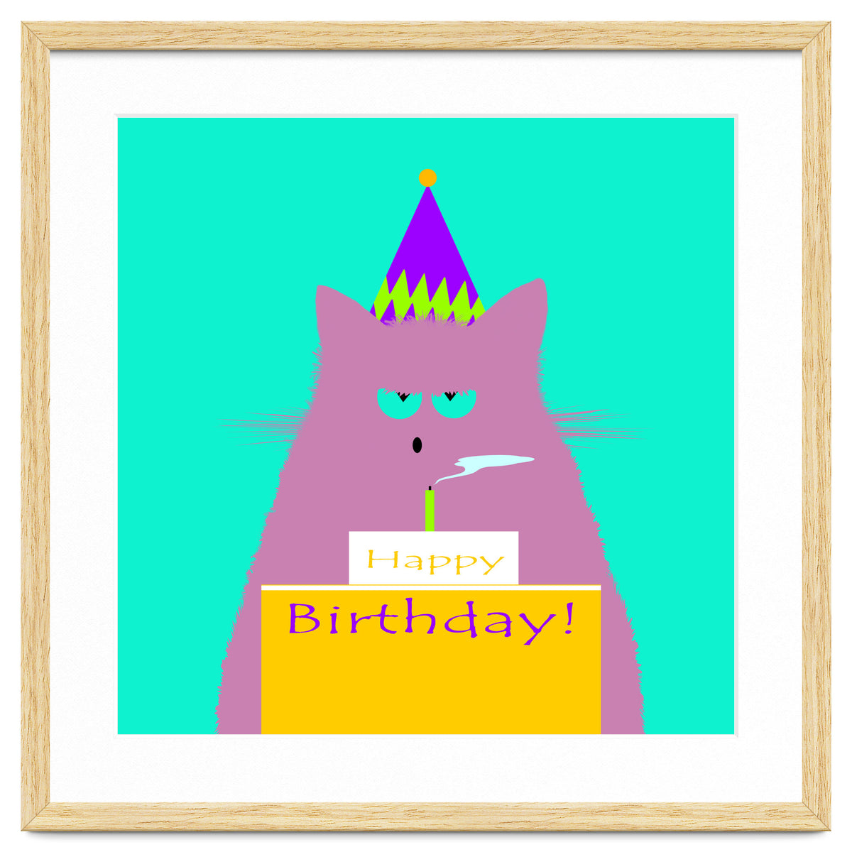 Birthday Lilac Cat