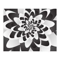 Mono Chrome Flower Spiral   (Print Only)