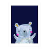 Woodland Bear On Navy (Print Only) thumbnail
