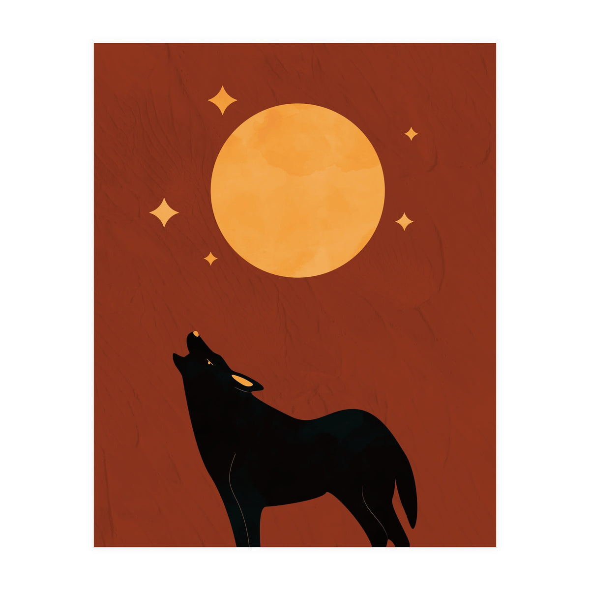 Wolf Full Moon (Print Only)