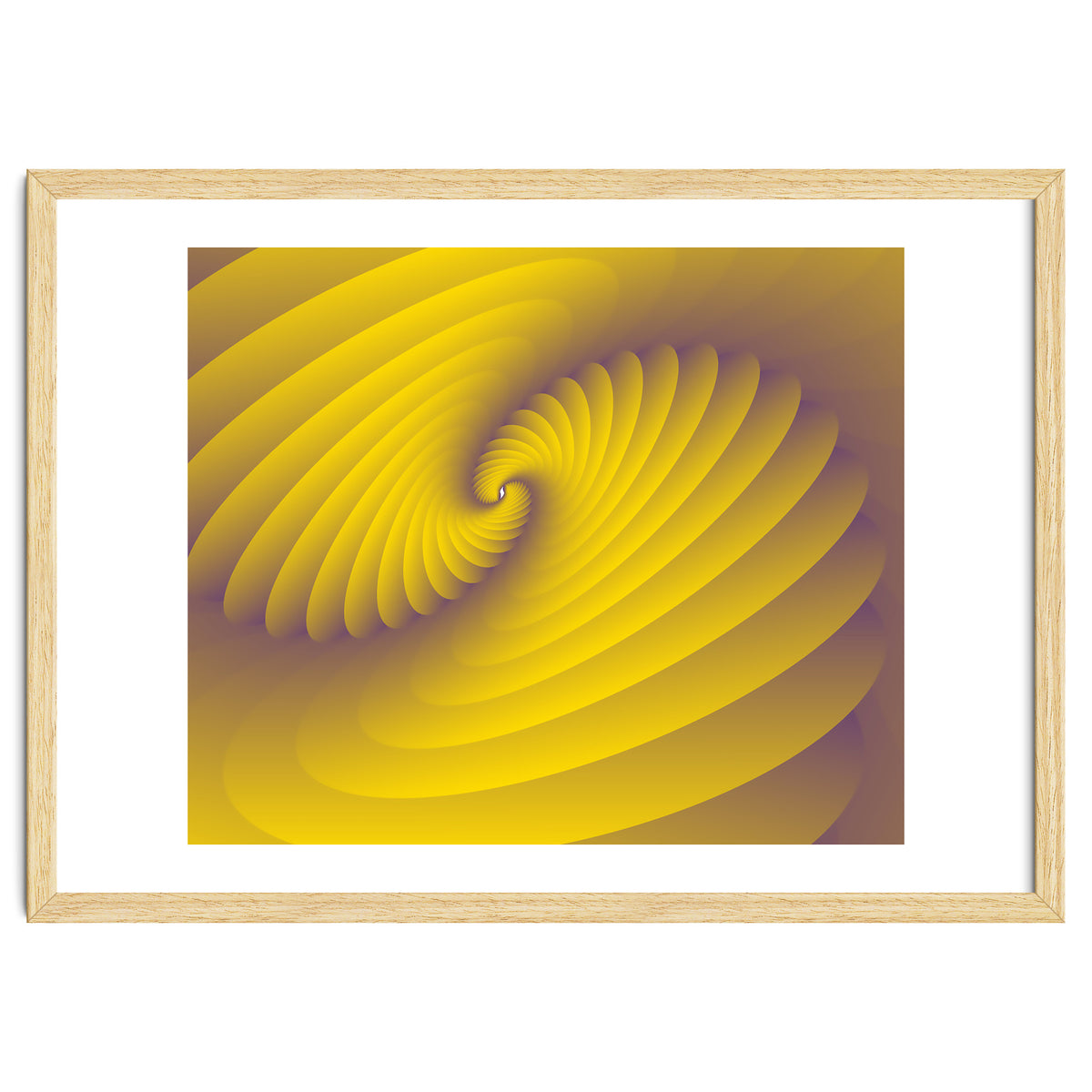 3d Abstract YELLOW Spiral Modern ART